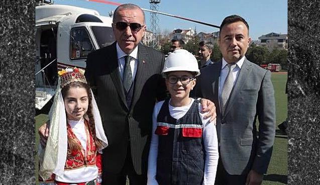 Cumhurbaşkanını onlar karşıladı…