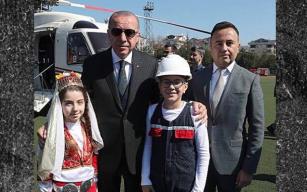 Cumhurbaşkanını onlar karşıladı…