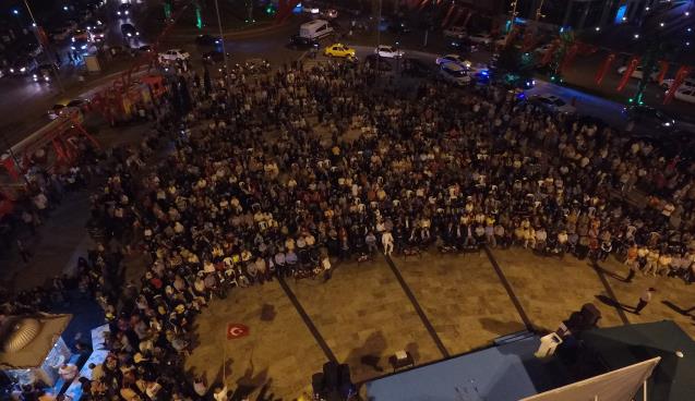 DEMOKRASİ NÖBETİ HAVADAN GÖRÜNTÜLENDİ…