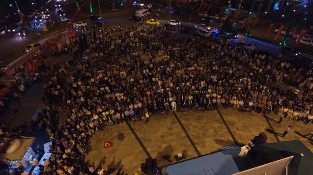 DEMOKRASİ NÖBETİ HAVADAN GÖRÜNTÜLENDİ…