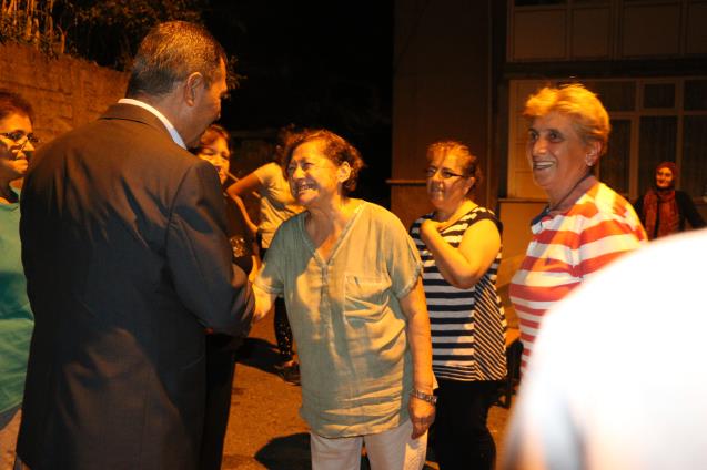 Uysal, Kandilli lojmanlarında çay sohbetine katıldı….