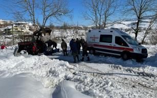 Ambulans Kara Saplandı