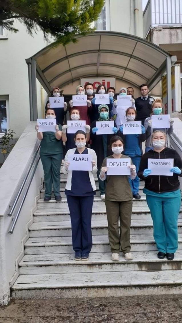 Alkışlar sağlık çalışanlarına…