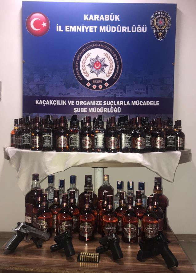 Karabük'te kaçak içki operasyonu