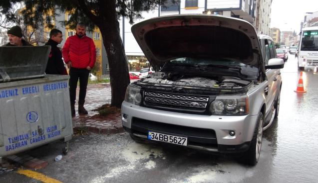 Cipin motorunda çıkan yangını itfaiye söndürdü