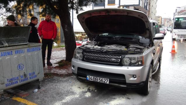 Cipin motorunda çıkan yangını itfaiye söndürdü