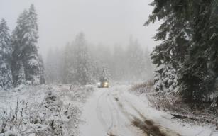 Karabük'ün yüksek kesimlerine mevsimin ilk karı yağdı