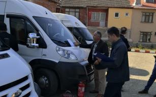 Safranbolu'da öğrenci servis araçları denetlendi