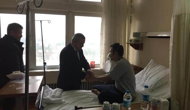 Türkmen’den geçmiş olsun ziyareti…