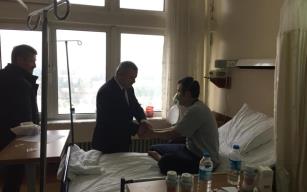 Türkmen’den geçmiş olsun ziyareti…