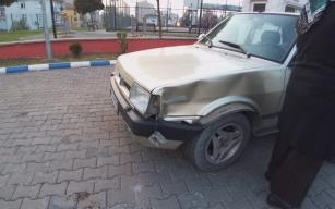 Seyir halindeki motosiklete çarptı..