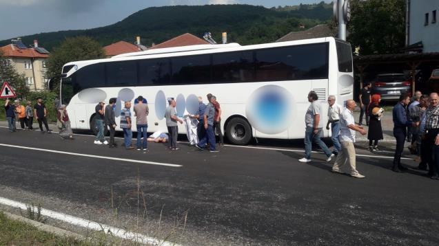 Yolcu otobüsünün çarptığı yaya hayatını kaybetti