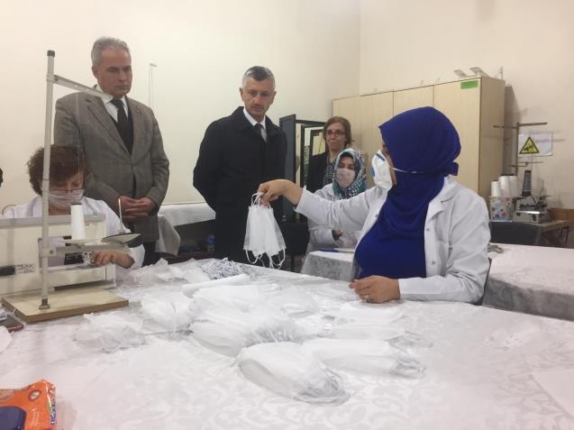 Maske üretimine başlandı…