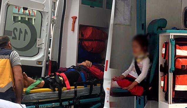 Otomobil anne ve kızına çarptı