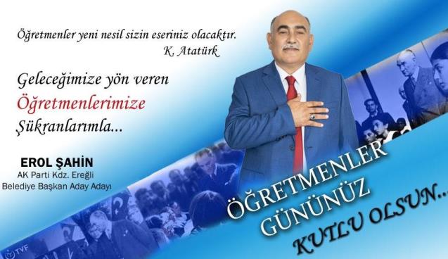 Şahin'den Öğretmenler Günü kutlaması..