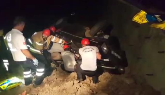 Kontrolünü kaybetti.. Şarampole yuvarlandı...