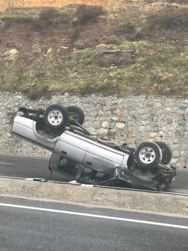 Zonguldak-Ereğli yolunda takla