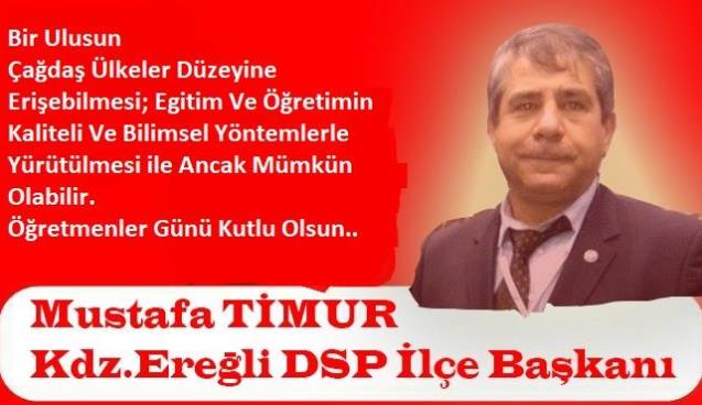 Mustafa Timur'dan kutlama..