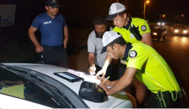 Alkollü yakalanan sürücünün  sitemi..