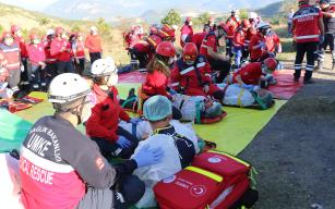 Karabük’te gerçeğini aratmayan tatbikat