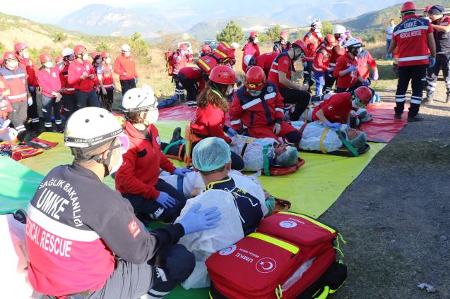 Karabük’te gerçeğini aratmayan tatbikat