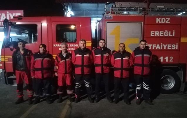 Kdz. Ereğli İtfaiyesi Elazığ'a destek için gidiyor...