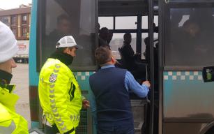 Yaşanan kaza sonrası halk otobüsleri denetimi arttı