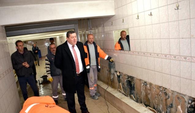 Merkez Cami Şadırvanı yenileniyor...