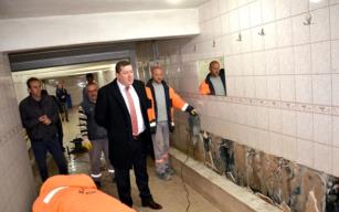 Merkez Cami Şadırvanı yenileniyor...