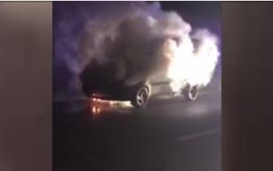 Hareket halindeyken alev aldı!..