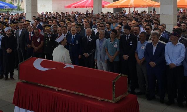 Şehidimiz Celal Dağlı'nın cenaze törenine katıldı