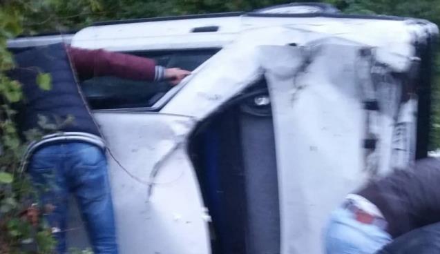 Şarampole yuvarlandı...