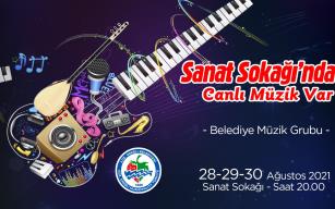 Sanat sokağında canlı müzik