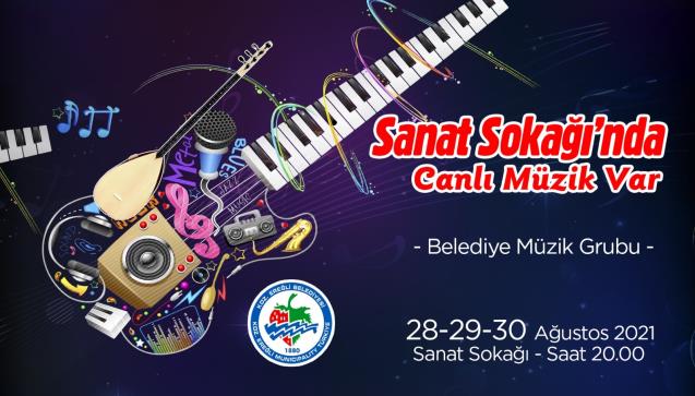 Sanat sokağında canlı müzik