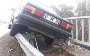 Filyos nehrine düşmekten korkuluklar kurtardı