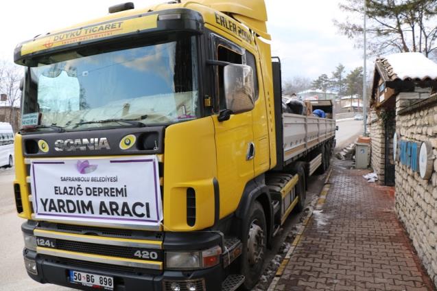 Safranbolu'dan Elazığ'a yardım tırı gönderildi
