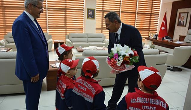 İtfaiye’den Başkan Uysal’a ziyaret…