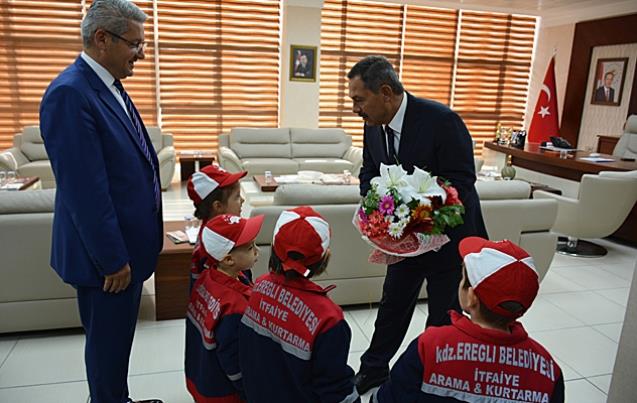 İtfaiye’den Başkan Uysal’a ziyaret…