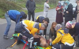 Yaşlı kadın ağır yaralandı…