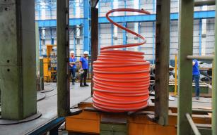 KARDEMİR’de Türkiye’nin en kalın kangalı üretildi 