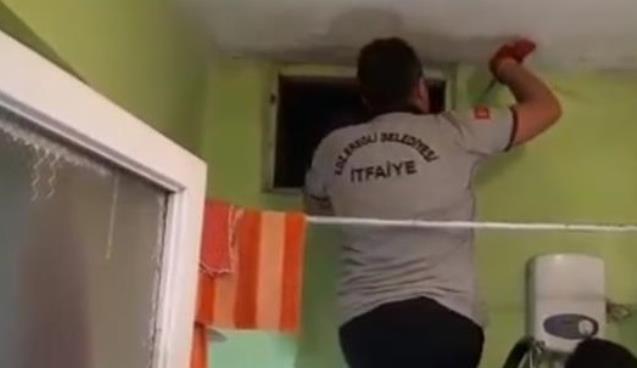 Havalandırma boşluğuna düşmüştü!..