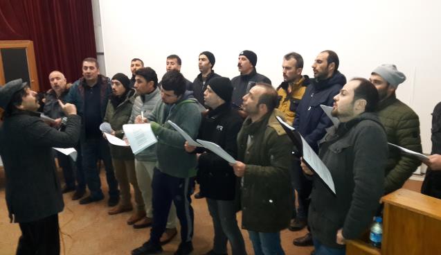 Madenci korosu EMİTT fuarı vereceği konsere hazırlanıyor