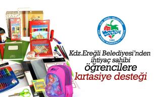 EREĞLİ BELEDİYESİ, KIRTASİYE YARDIMINDA BULUNACAK