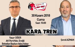 Yaşar Ciğer ve Gazeteci Yasin Ören Kara Tren'de