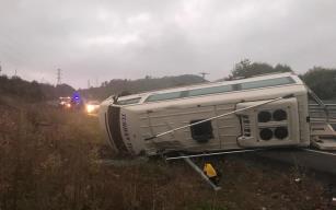 Kontrolünü Kaybetti Ve Devrildi