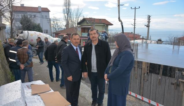Başkan Uysal, Camii inşaatında 2.kat betonu döktü...