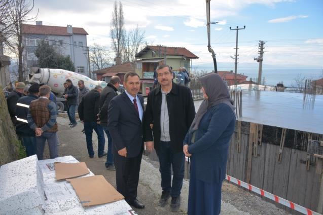 Başkan Uysal, Camii inşaatında 2.kat betonu döktü...