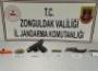 Zonguldak'ın Alaplı ilçesinde üzerinden ruhsatsız tabanca