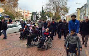 Çaycuma'da engelliler için yürüyüş yapıldı