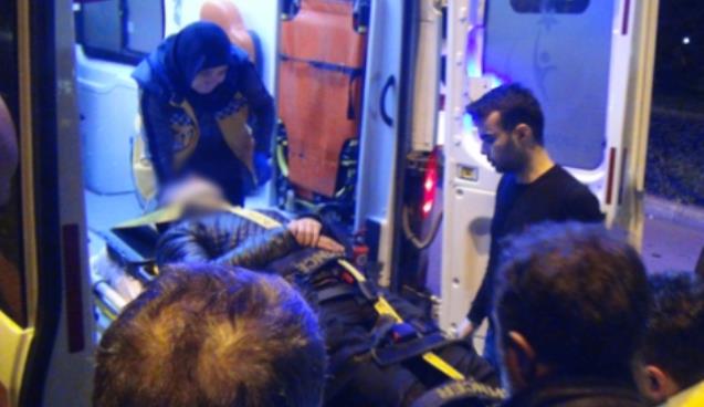 Yayaya çarpmamak için motoru devirdi…